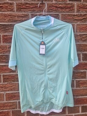 Sigr Bergsvallmo Men’s Cycling Jersey XL Ice Mint Light Blue – NWT